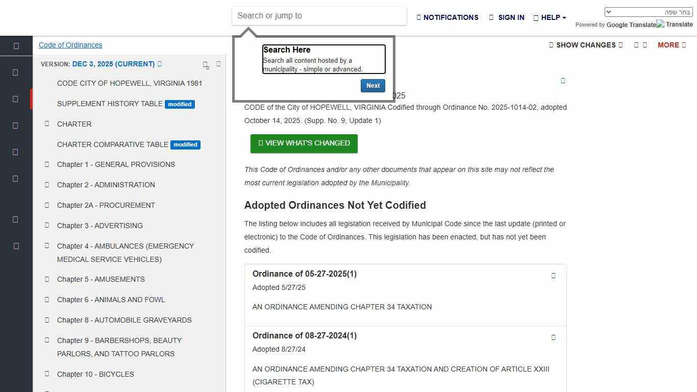 Code of Ordinances Hopewell, VA Municode Library